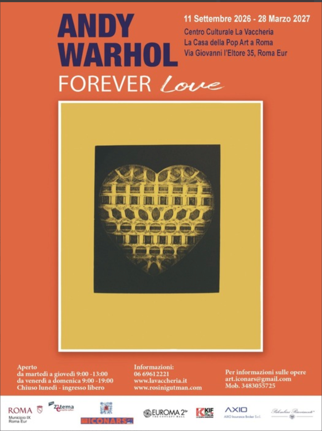 Locandina della mostra Andy Warhol – Forever Love