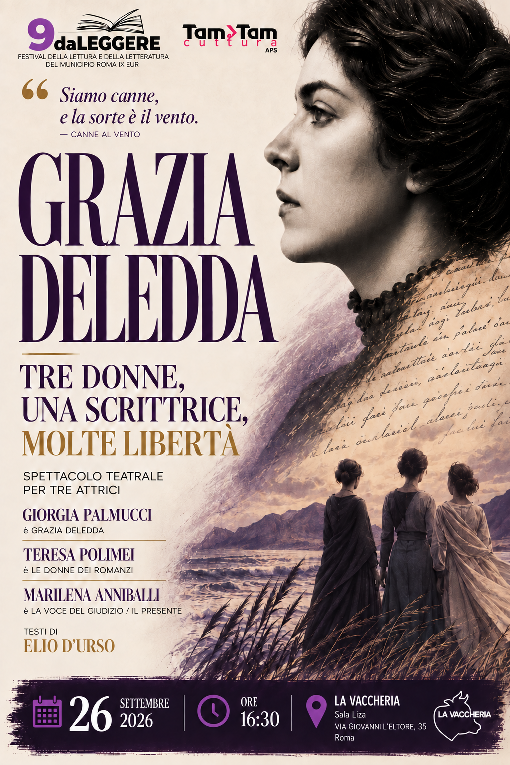 Locandina dello spettacolo Grazia Deledda